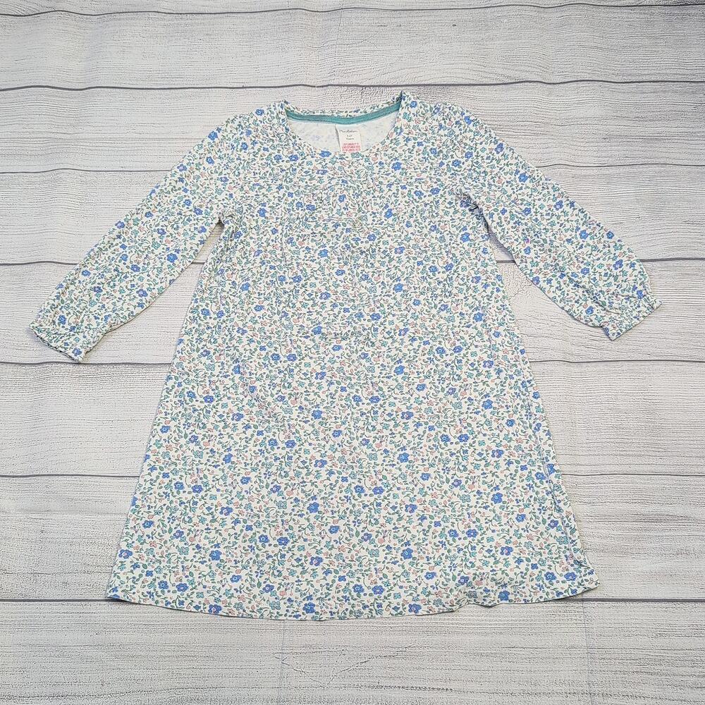 3/4 Mini Boden Blue Floral Long Sleeve Nightgown
